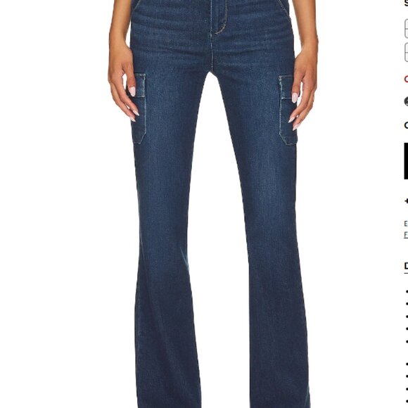 PAIGE BELLBOTTOM JEANS - Dion With Cargo Pockets - Picture 3 of 8